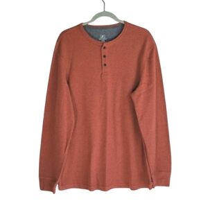 George Long Sleeve Thermal Henley Shirt Size X-Large